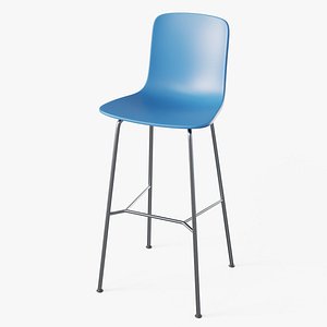 Hal High Stool Blue - Modern PBR Stool 3D