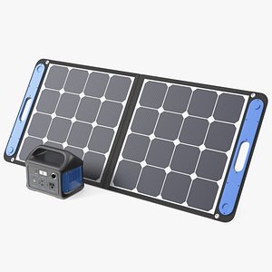 3D Outdoor Power Storage with Foldable Solar Panel