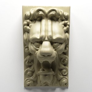 3d model lion pedestal