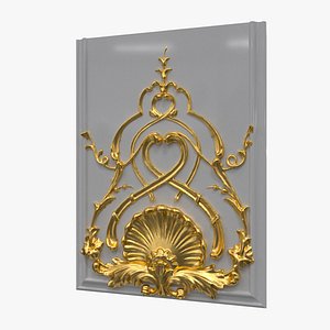 Plaster Decorative Bow DS326 3D model