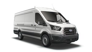 3D Ford Transit Van L4H2 Leader 2021 model