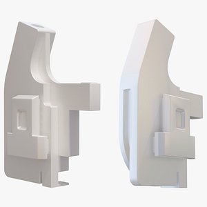 Durable Plastic Mounting Bracket Piece 3D model
