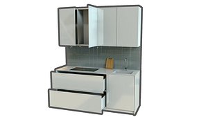 3D Lowpoly Kitchen Set
