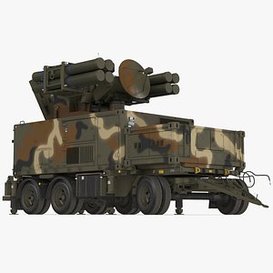Missile Launch System Crotale NG Rigged for Cinema 4D 3D model