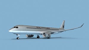 3D Airbus A220-300 Qatar