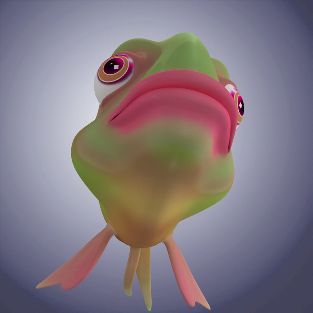 Cartoon Fish 3d Model