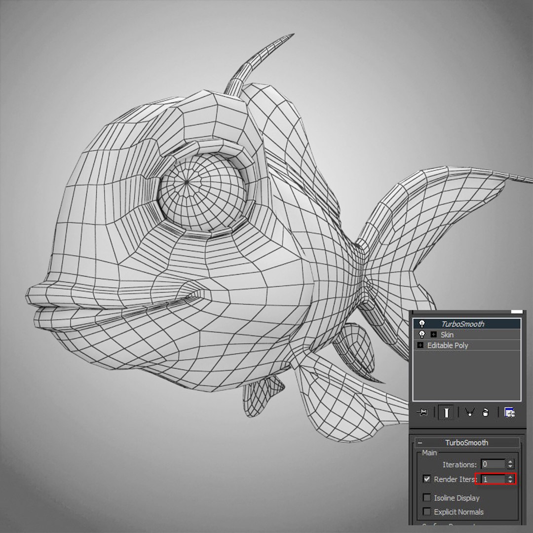 Cartoon Fish 3d Model