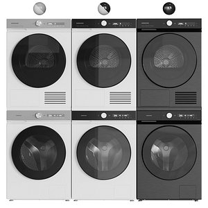 3D model Washing and drying machine Samsung WW9400B DV9400B
