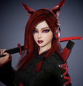 Sci-fi Woman With Katana