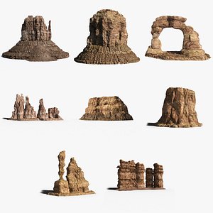 desert rocks 3d model