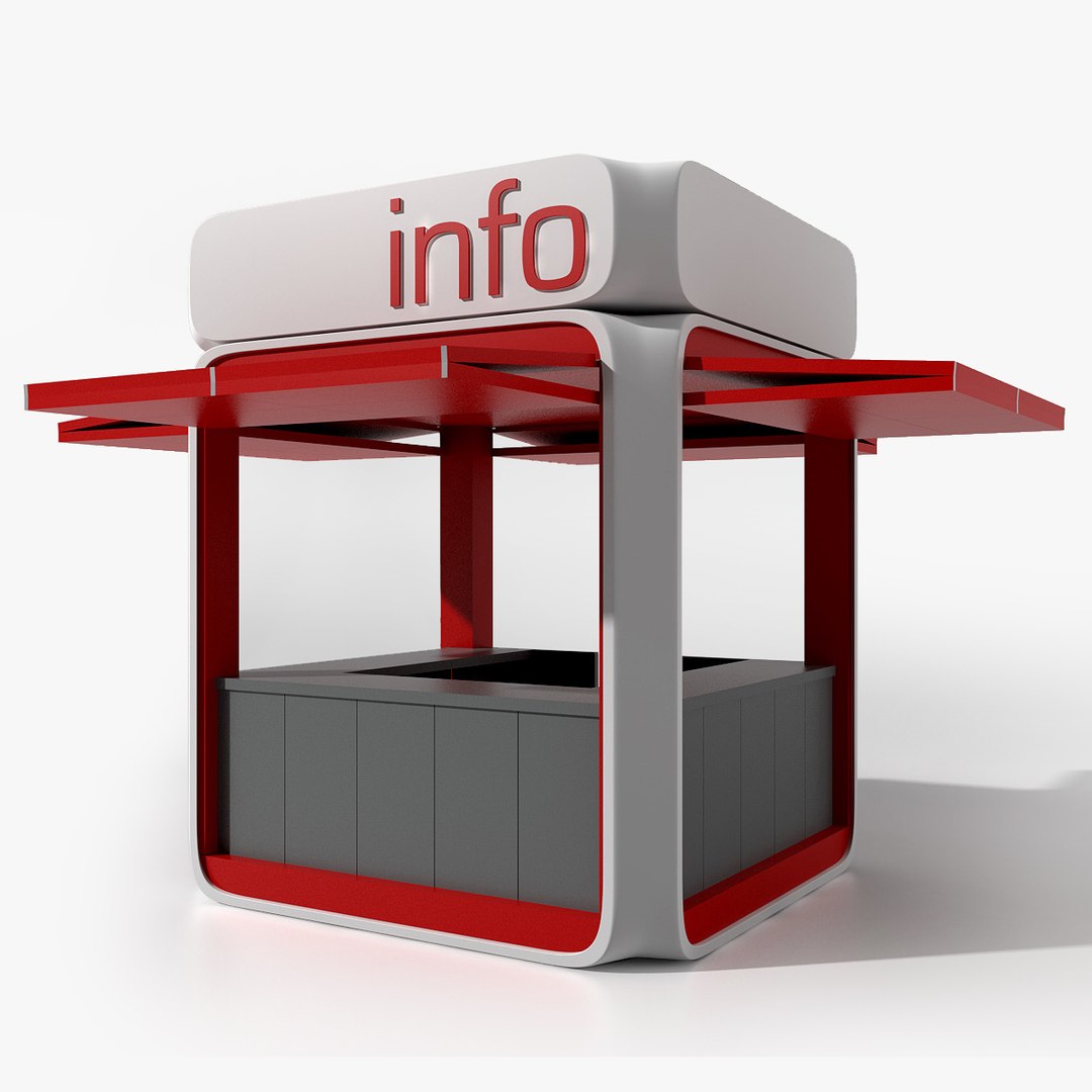 Info point. Макет ларька. 3 Д бумажные модели ларек.