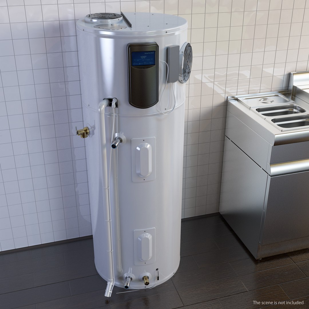 Hybrid Electric Water Heater 3D model preview