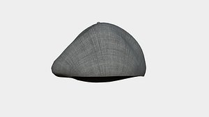 Female Beret Hat 03 Gray - Character Fashion Design 3D model