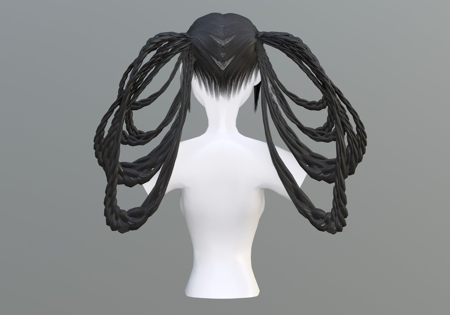 Fancy Braids Hair Model TurboSquid 1944479