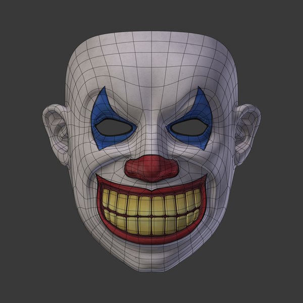 3d clown mask