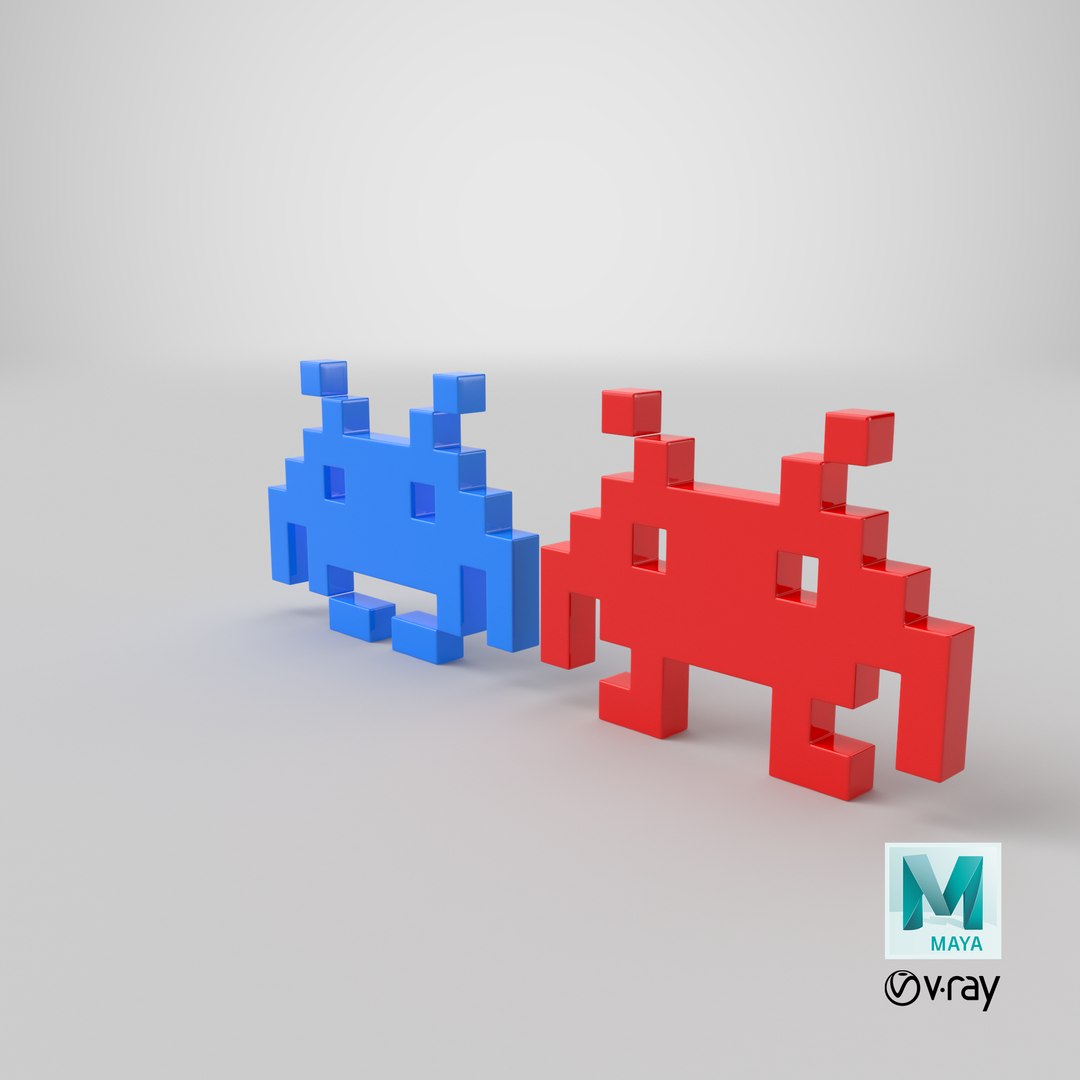 3D Space Invaders Model - TurboSquid 1952628