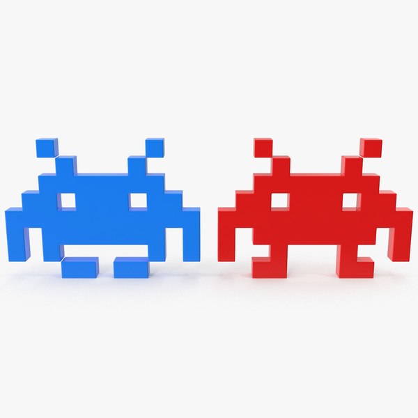 3D Space Invaders model