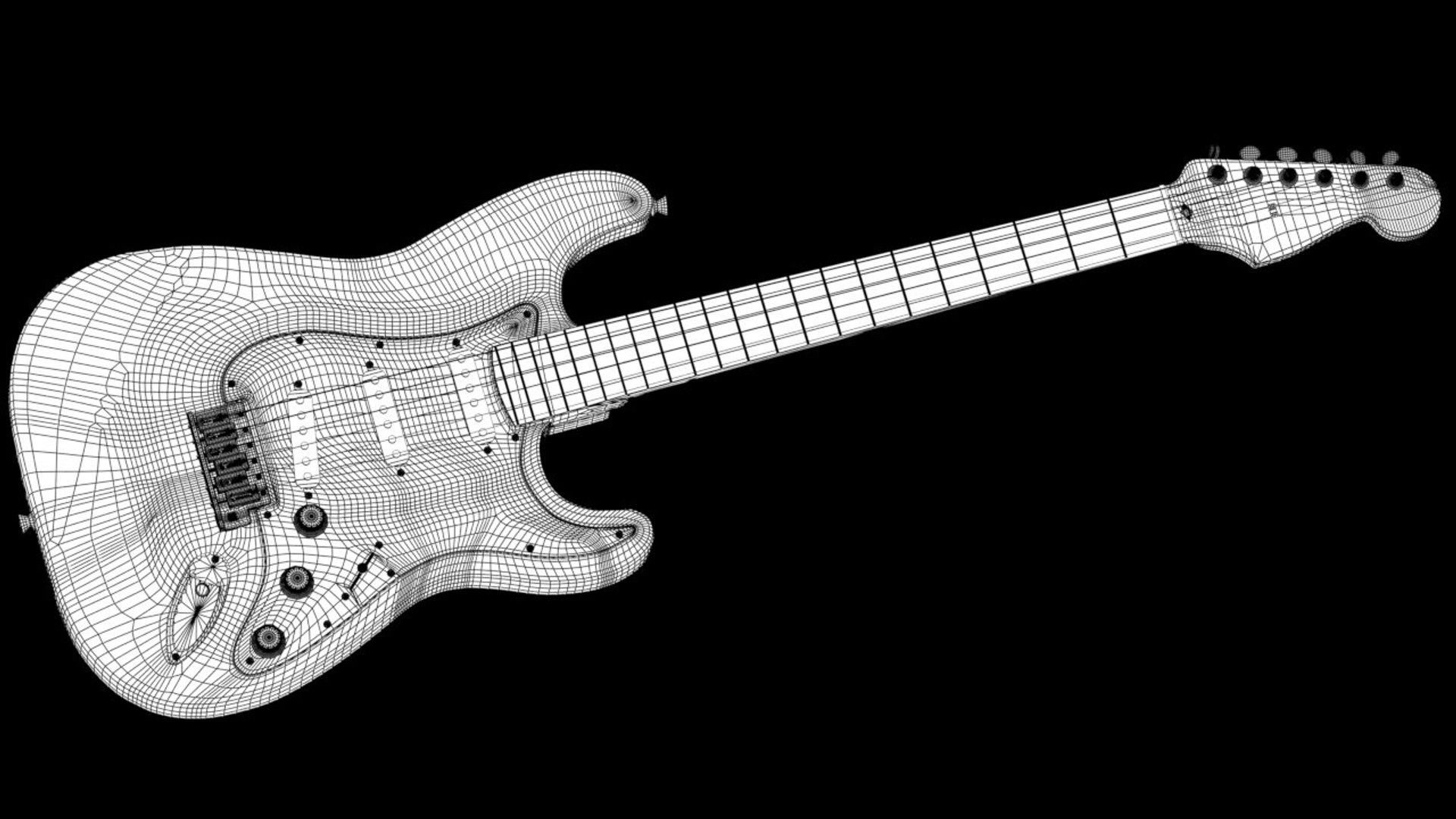 3D Electric Guitar Model TurboSquid 1249807