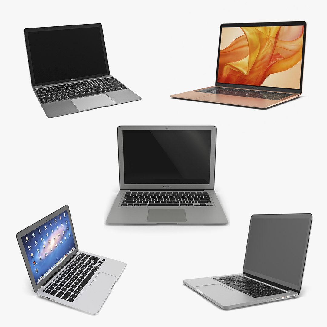 MacBooks 3D Models Collection 3D model preview