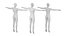 Donna naturale sulle dita dei piedi in rete di base T-Pose