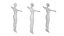 Donna naturale sulle dita dei piedi in rete di base T-Pose