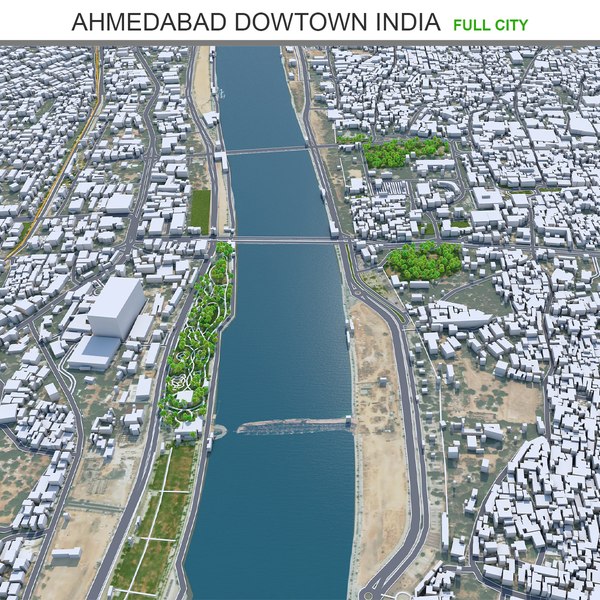 Ahmedabad Downtown Gujarat India 3D TurboSquid 1985960   Cityturbo 