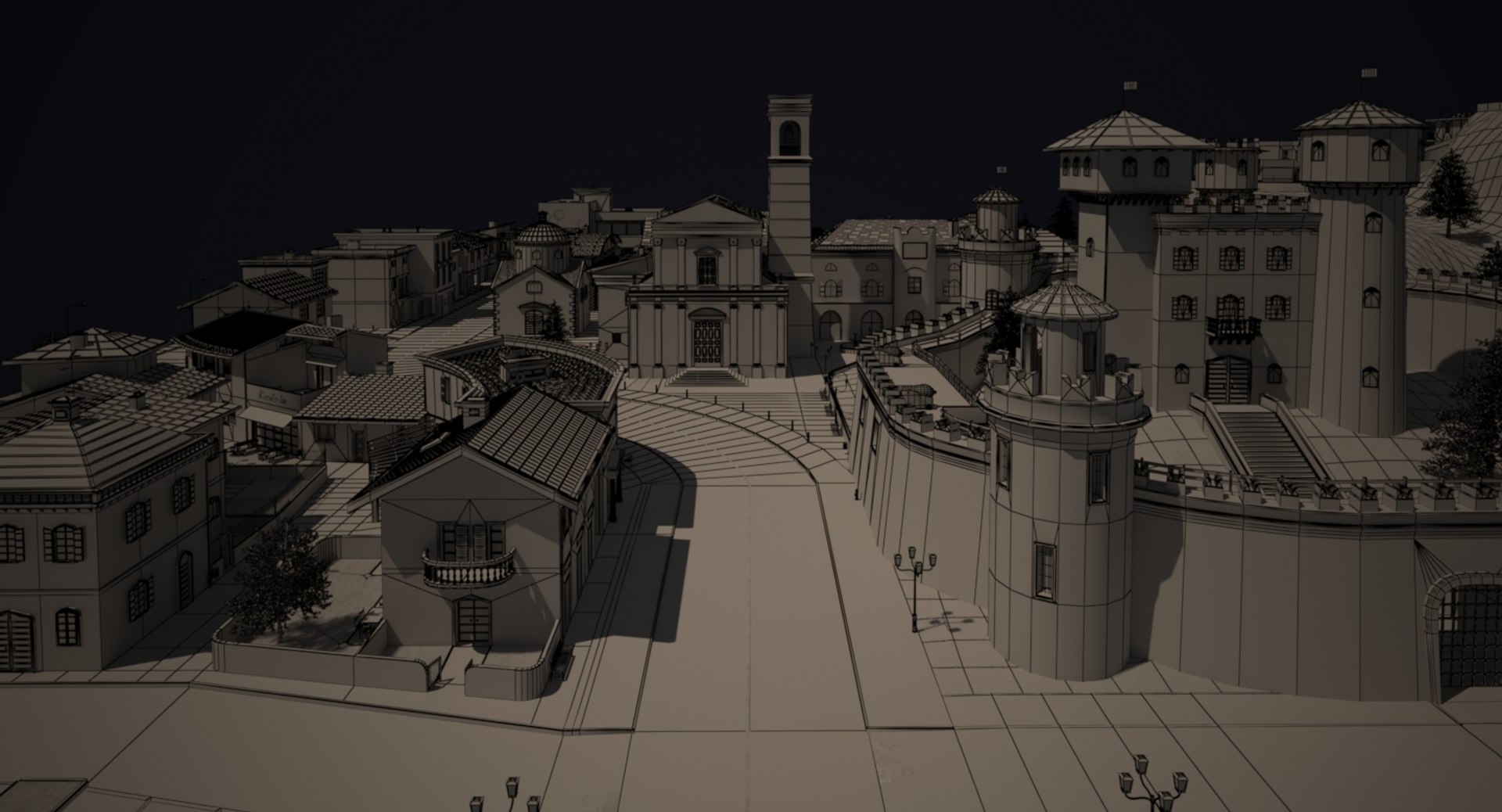 3D town scene model https://p.turbosquid.com/ts-thumb/h0/245R58/gdJcm7oQ/wire2/jpg/1500481617/1920x1080/fit_q87/6f494603aab122f7c838002b768d97c9f3edd899/wire2.jpg