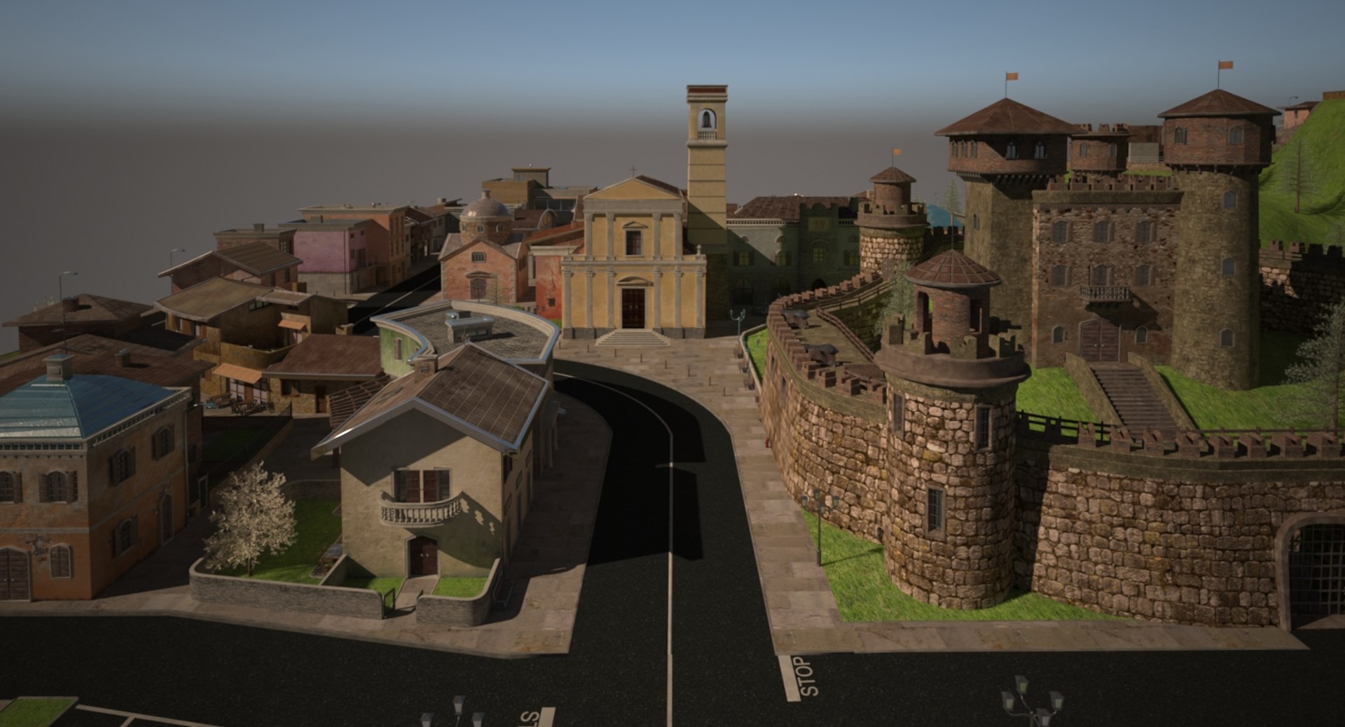 3D town scene model https://p.turbosquid.com/ts-thumb/h0/245R58/sNQBrV7J/vc3_s1/jpg/1500512996/1920x1080/fit_q87/2a106d0d144381f7bf88d876d5d3f59f4c9aa3ae/vc3_s1.jpg