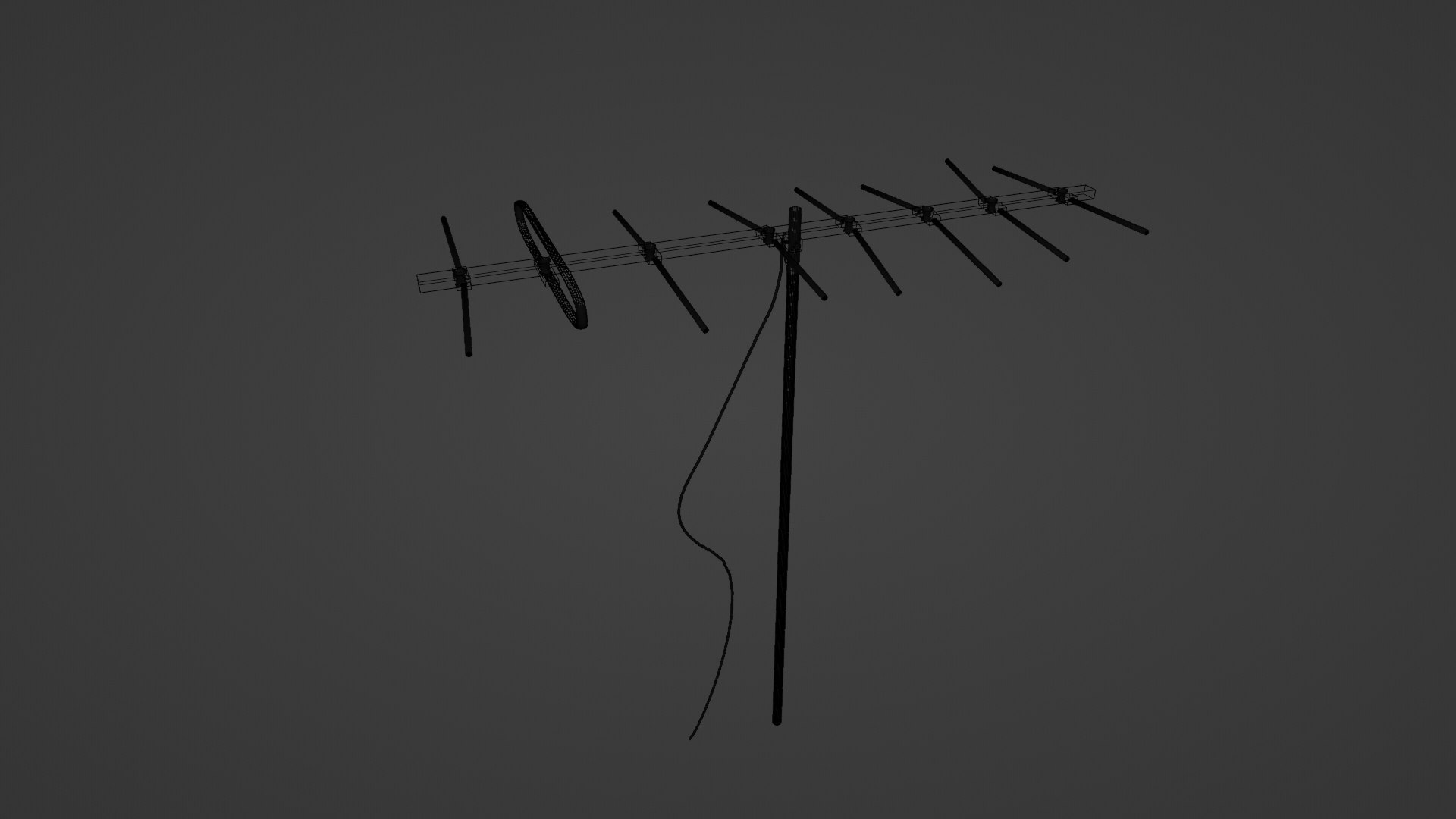 3D Old TV Antenna Model TurboSquid 2086828