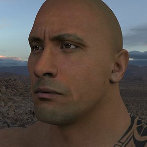 Dwayne Johnson The Rock 3D Realstic model with 4k texture size 3D model  animated rigged