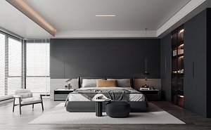 Modern bedroom 3D model