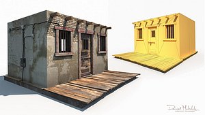 Western Jail Low Poly
