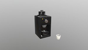 3D Low Poly Filter Coffee Machine model