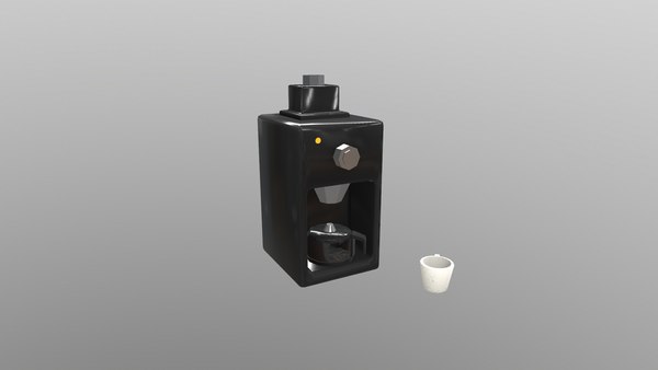 3D Low Poly Filter Coffee Machine model