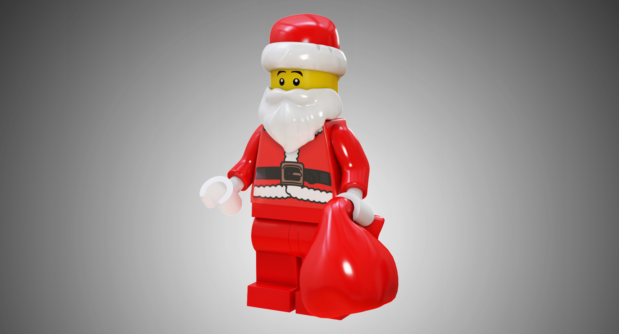 Lego Santa Scene 3D Model in X-mas 3DExport