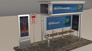 Bus Stop 3D model