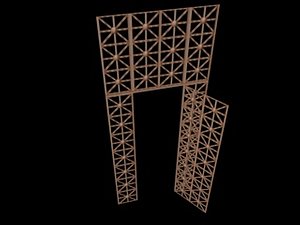 3d model of bronze gate