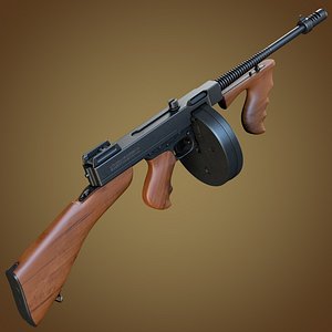 3d thompson submachine gun