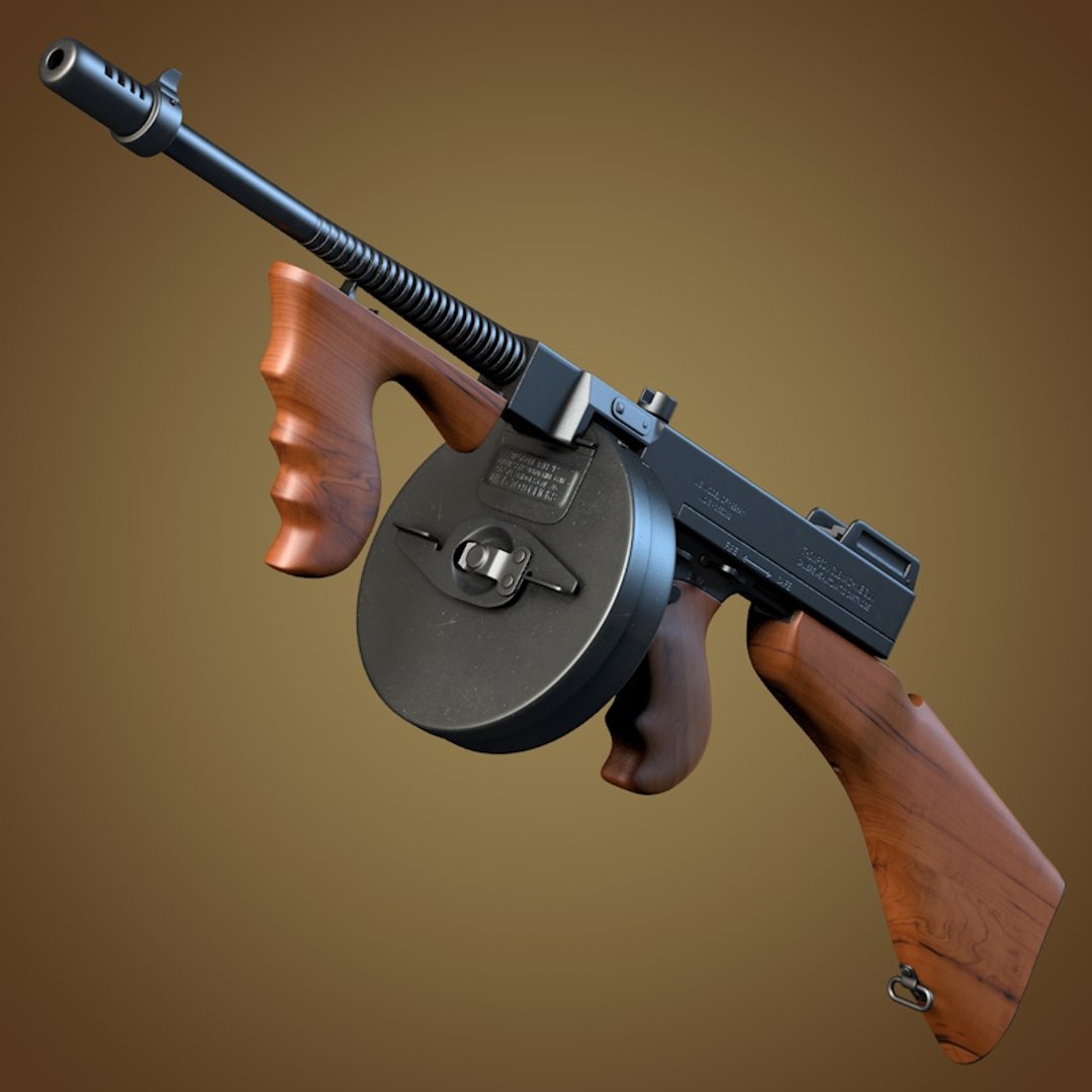 3d Thompson Submachine Gun