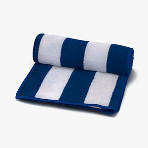 3d beach towel white