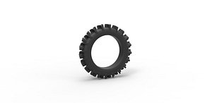 Diecast offroad tire 13 Scale 1 to 25 3D model