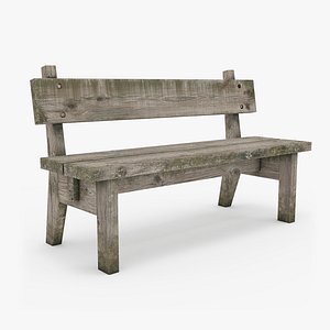 3d old bench