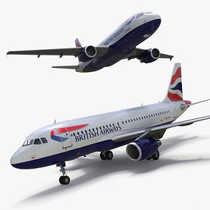 British Airways Airbus A319 Rigged