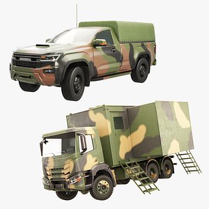 3D Generic Military Vehicle Collection