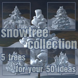 3d snowtree snow tree model