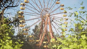 Pripyat Ferris Wheel 3D model Low-poly 3D model