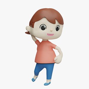 Cartoon Girl Rigged