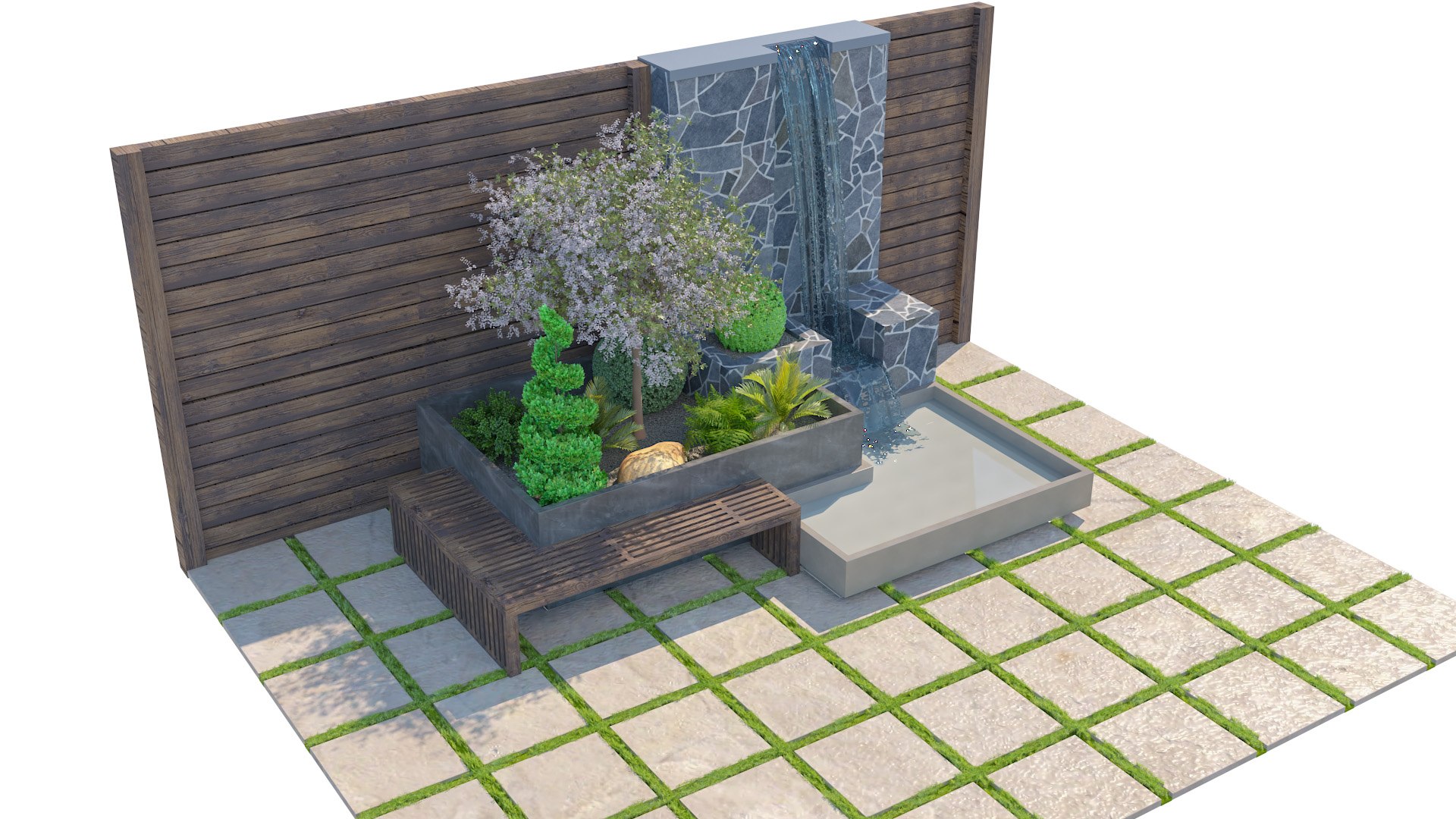 Outdoor Water Wall  Zen Garden Composition model https://p.turbosquid.com/ts-thumb/h0/rITltc/fX/render2/jpg/1770029403/1920x1080/fit_q87/e7edc6bb325cb71d930f56a997020367c8ee2022/render2.jpg