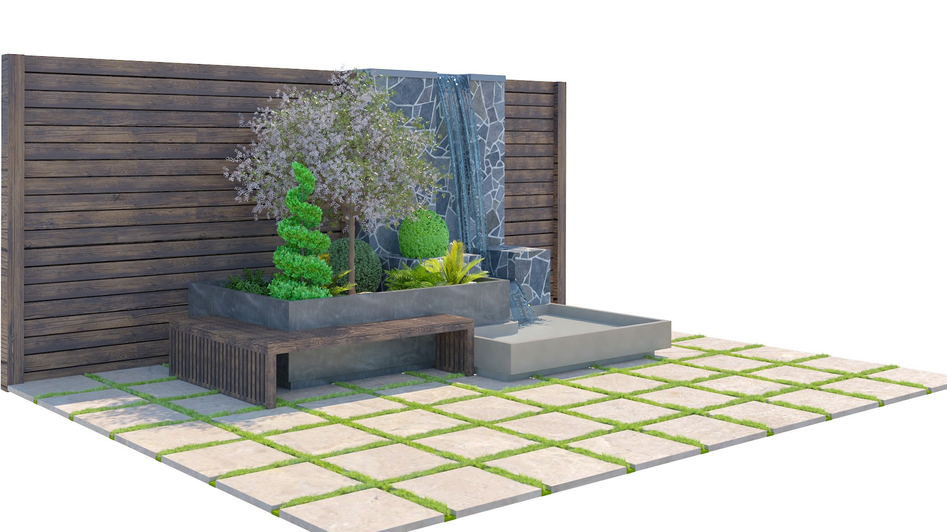 Outdoor Water Wall  Zen Garden Composition model https://p.turbosquid.com/ts-thumb/h0/rITltc/jh/render3/jpg/1770029403/1920x1080/fit_q87/89c84fecf2e12c7f622becd46a60718c71ca1837/render3.jpg