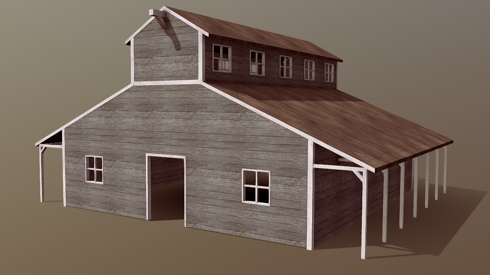 Western Stables 3D - TurboSquid 1431449